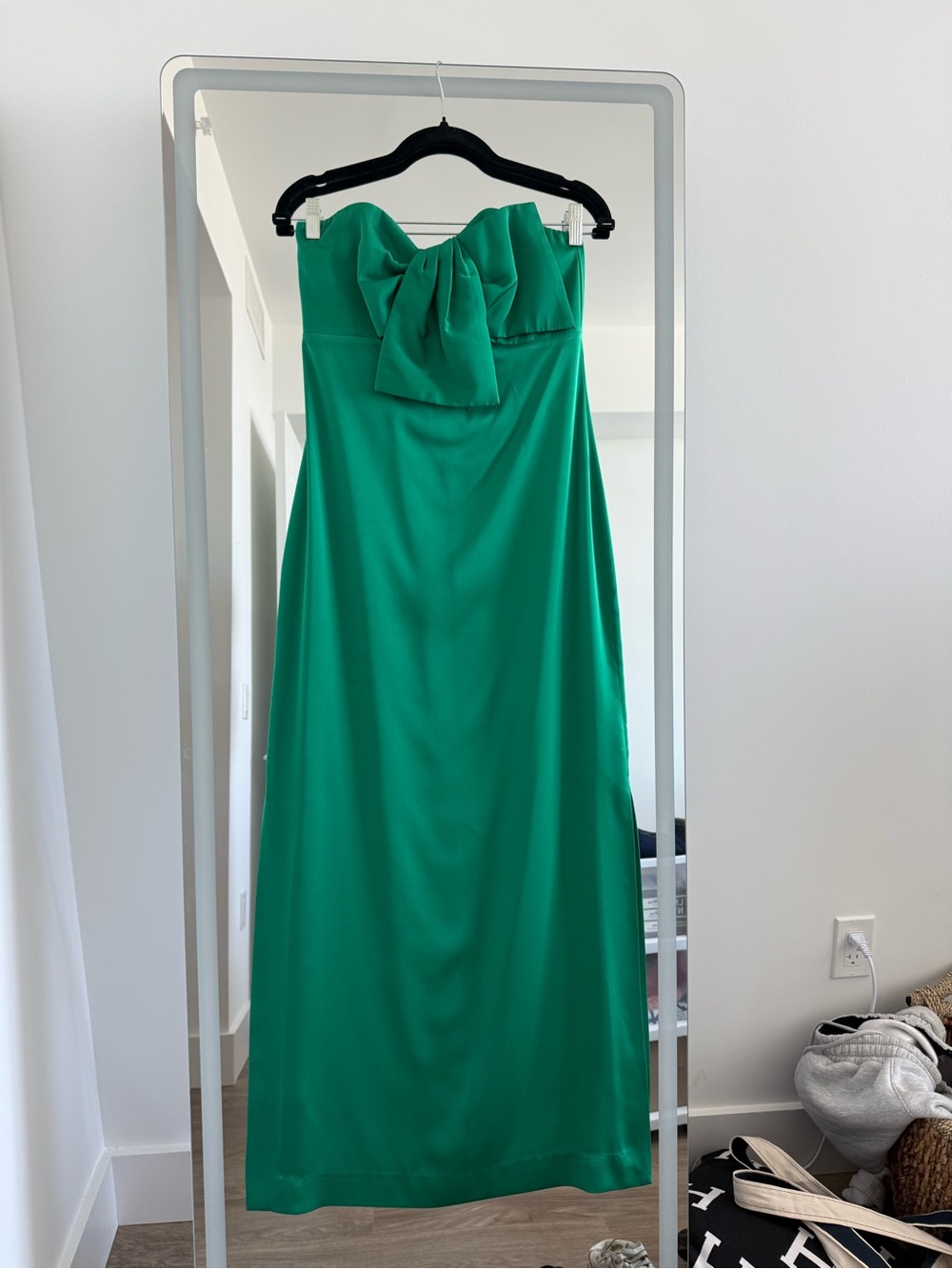 Lilly Pulitzer Caralynn Emerald Green Strapless Maxi Dress with Bow